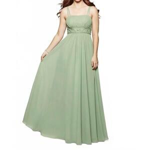 NEW MILANO FORMALS women's goddess aura gown in light green